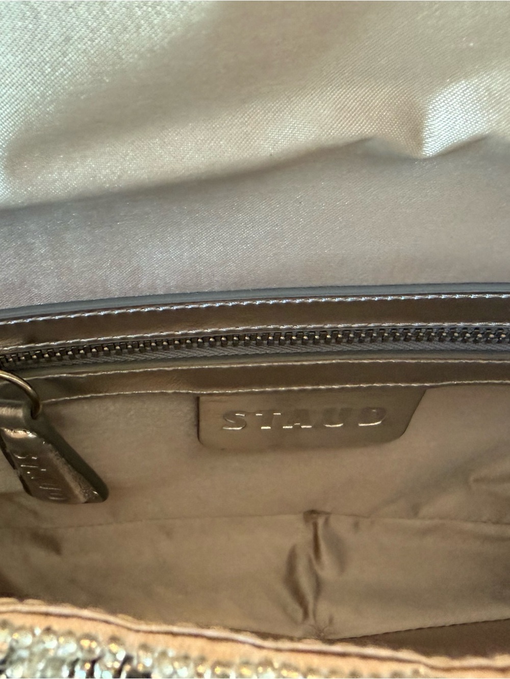 STAUD TOMMY BEADED SILVER GARDEN PARTY Shoulder Bag - Picture 12 of 15